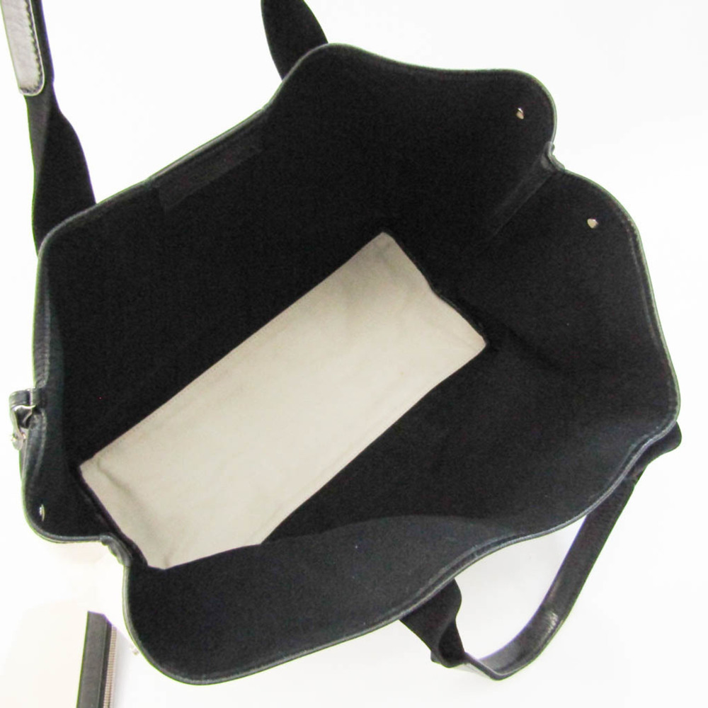 Balenciaga Navy Cabas 339936 Men,Women Canvas,Leather Handbag,Shoulder Bag,To... - Picture 3 of 13